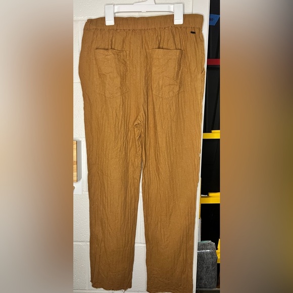 O’Neill Linen Blend Drawstring Pants Size Medium Burnt Orange - Picture 4 of 5